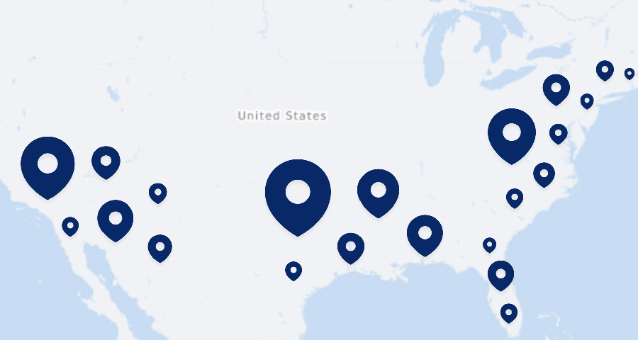 Map with pins